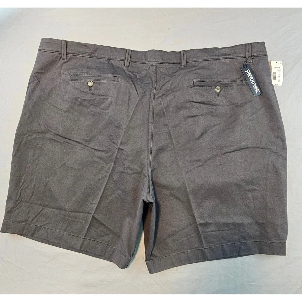 Roundtree & Yorke Size 52 Classic Fit Pleat Shorts Smoke Gray 9